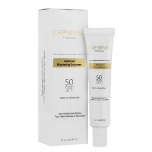 کرم ضد آفتاب و روشن کننده پوست خشک کپیسنس SPF 50 در بسته‌بندی تیوپی ۴۰ میلی‌لیتری