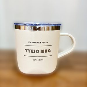 تراول ماگ سفید رومیزی tyeso mug