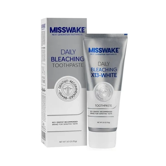2 تیوب خمیردندان سفیدکننده میسویک مدل Daily Bleaching X13-WHITE، نسل جدید خمیردندانهای توصیه شده توسط دندانپزشکان