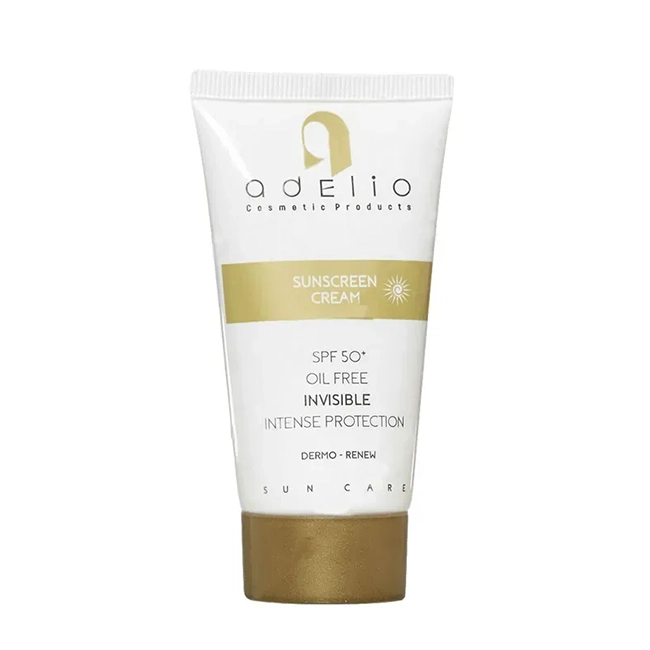 ادلیو ضدافتاب فاقد چربی بی رنگ کرم ضد آفتاب فاقد چربی بیرنگ ادلیو SPF 50 حجم 50 میلیلیتر مناسب پوست چرب و معمولی