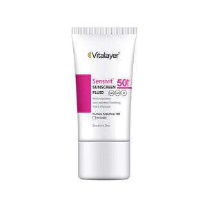 فلوئید ضد آفتاب بی‌رنگ سنسی ویت ویتالیر SPF50+ مناسب پوست حساس 50 میلی‌لیتر