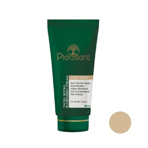 کرم ضد آفتاب رنگی پلزنت SPF50 لایت بژ 40 میلی لیتر مناسب پوست چرب و مختلط