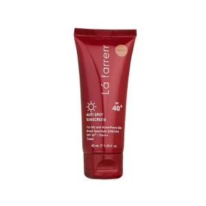 کرم ضد آفتاب رنگ متوسط لافارر پوست چرب SPF40 حجم 40 میلی لیتر