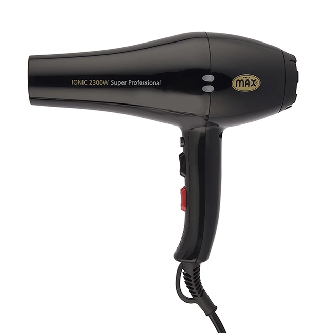 1 سشوار پرومکس 7230R با موتور AC، توان 2300 وات، فناوری یون و سه سری متمرکزکننده